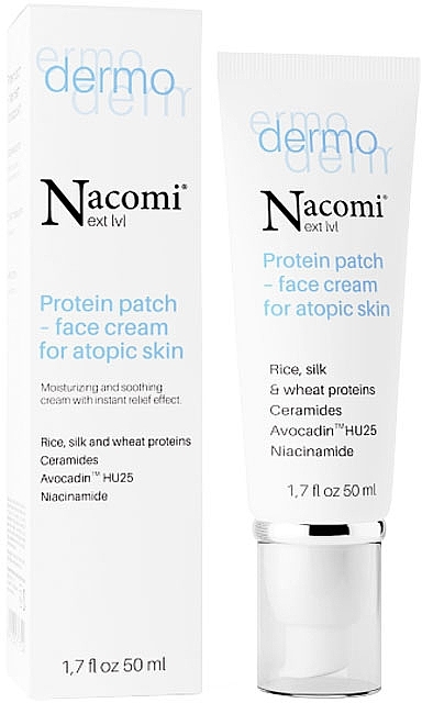 Krem do twarzy - Nacomi Protein Patch Face Cream Atopic Skin