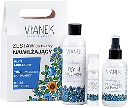 Kup WYPRZEDAŻ Zestaw dla mężczyzn - Vianek Facial Moisturizer Kit Bag (micellar/milk/200ml + eye/cr/15ml + tonik/10ml) *