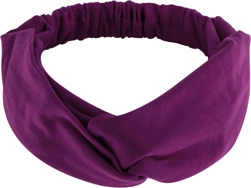 Fioletowa opaska na głowę Knit Twist - MAKEUP — Zdjęcie N1