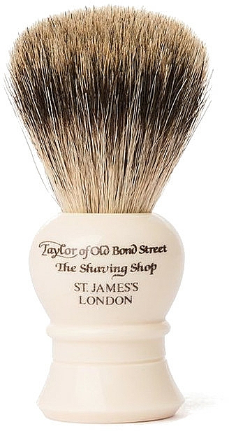 Pędzel do golenia, P2233, beżowy - Taylor of Old Bond Street Shaving Brush Pure Badger size S — Zdjęcie N1