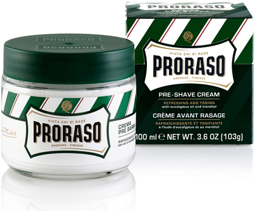 Krem przed goleniem z mentolem i eukaliptusem - Proraso Green Pre Shaving Cream — Zdjęcie N5