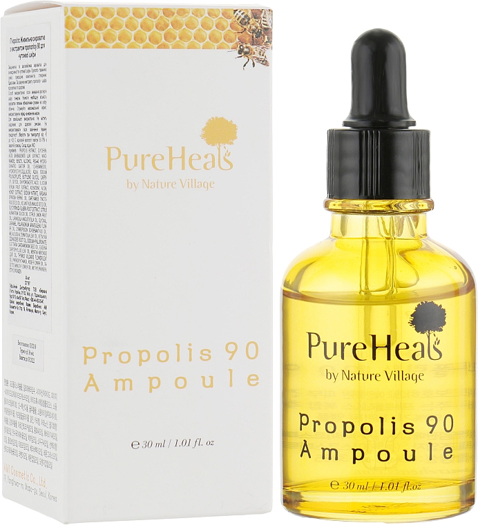 Odżywcze serum z wyciągiem z propolisu dla skóry wrażliwej - PureHeal's Propolis 90 Ampoule