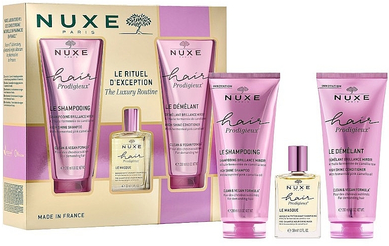 Zestaw - Nuxe Hair Prodigieux The Luxury Routine (shm/200ml + h/cond/200ml + h/mask/30ml) — Zdjęcie N2