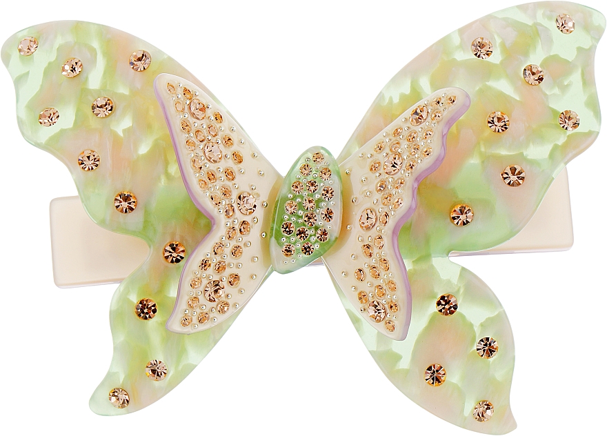 Spinka do włosów Butterfly, 0794, zielona - Elita — Zdjęcie N2