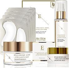 Kup Zestaw - Eclat Skin London Hyaluronic Acid & Collagen Set (eye/cr/20ml + cr/50ml + f/ser/60ml + eye/pads/10pcs)