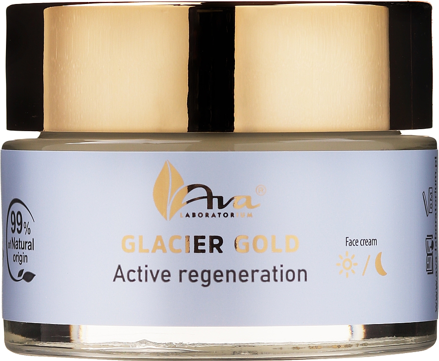 Rewitalizujący krem ​​do twarzy - AVA Laboratorium Glacier Gold Regeneration Face Cream — Zdjęcie N2