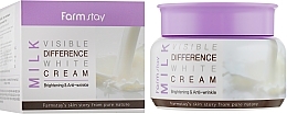 Rozjaśniający krem do twarzy z ekstraktem z mleka - FarmStay Visible Difference Milk White Cream — Zdjęcie N1