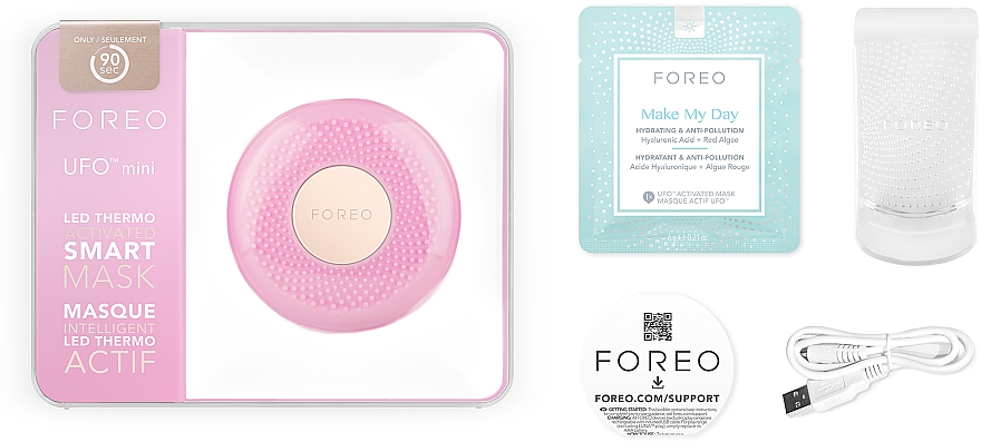 Urządzenie do nakładania maseczki na twarz - Foreo Ufo Mini Pearl Pink — Zdjęcie N3