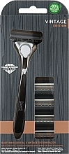 Maszynka do golenia + 5 zapasowych ostrzy - Wilkinson Sword Quatro Vintage — Zdjęcie N1