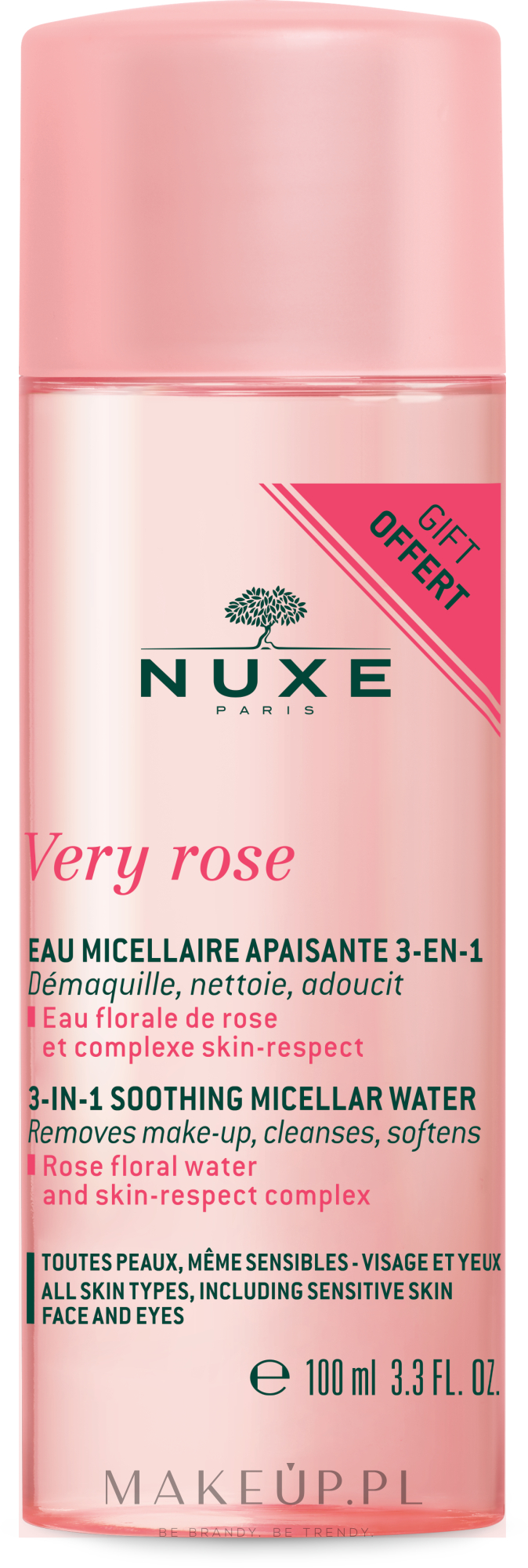 Łagodząca woda micelarna 3 w 1 - Nuxe Very Rose — Zdjęcie 100 ml