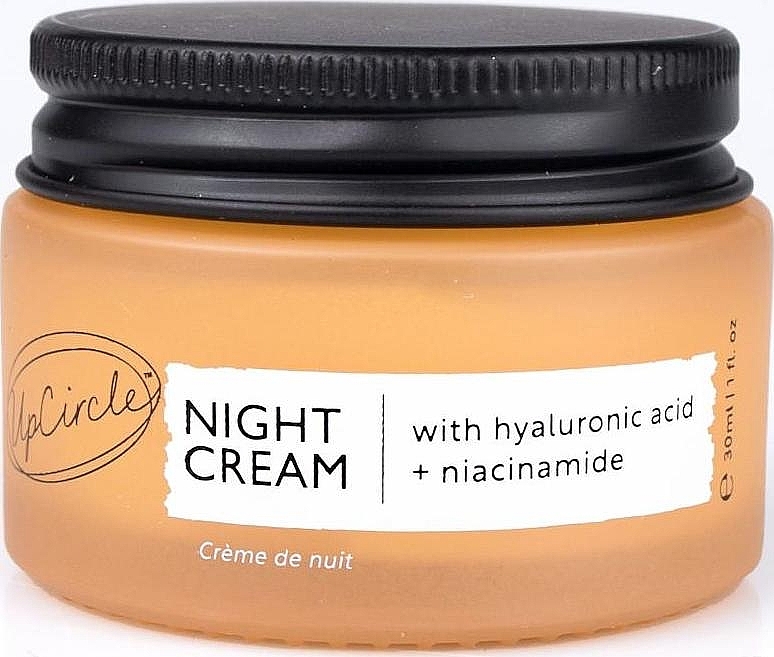 Krem do twarzy na noc z kwasem hialuronowym i niacynamidem - UpCircle Night Cream  — Zdjęcie N1