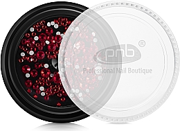 Cyrkonie do paznokci - PNB Red Mix SS2,3,6,8,10,12 Glass — Zdjęcie N1