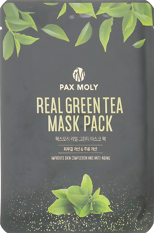 Maska w płachcie z ekstraktem z zielonej herbaty - Pax Moly Real Green Tea Mask Pack