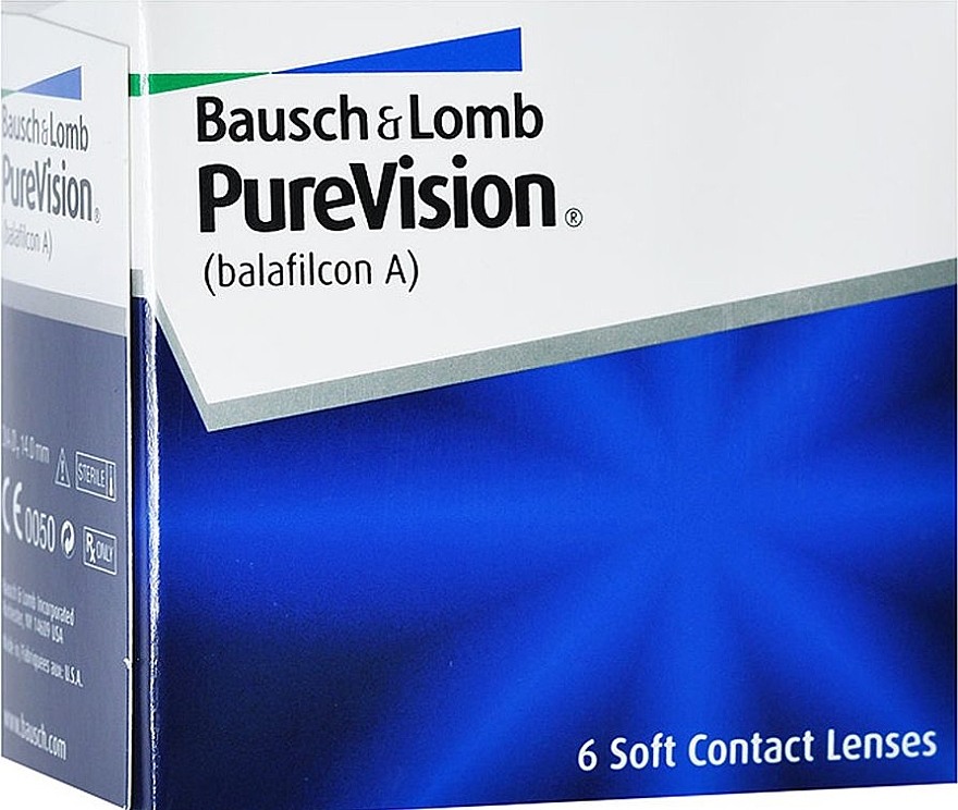 Soczewki kontaktowe, promień krzywizny 8,6 mm, 6 szt. - Bausch & Lomb PureVision — Zdjęcie N1
