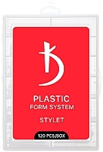 Formy plastikowe wielokrotnego użytku do przedłużania paznokci, 120 szt. - Kodi Professional Plastic Form System Stylet — Zdjęcie N1