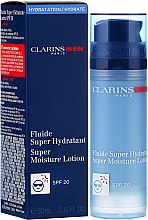Intensywnie nawilżający fluid do twarzy dla mężczyzn SPF 20 - Clarins Men Super Moisture Lotion — Zdjęcie N1