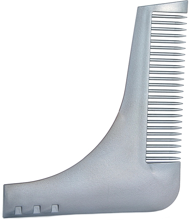 Grzebień do brody, szary - Bifull Professional Roxe Guide Beard Comb — Zdjęcie N1