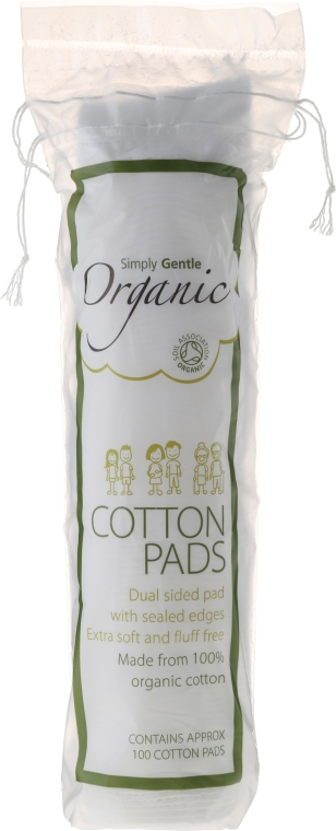 Oraganiczne waciki w płatkach 100 szt. - Simply Gentle Organic Cotton Pads — Zdjęcie N2