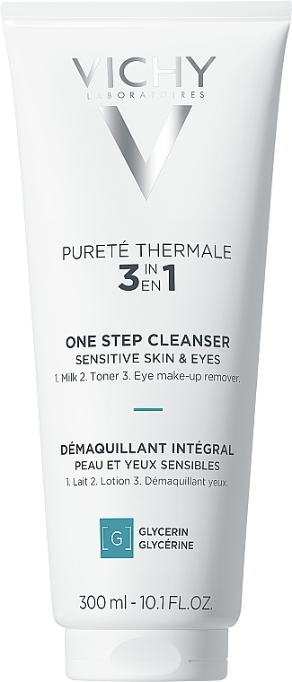 Preparat do demakijażu twarzy i oczu do skóry wrażliwej - Vichy Puretè 3 in 1 One Step Cleanser