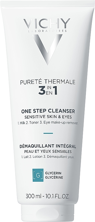 Preparat do demakijażu twarzy i oczu do skóry wrażliwej - Vichy Puretè 3 in 1 One Step Cleanser — Zdjęcie N1