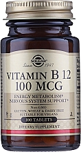 Suplement diety Witamina B12, 100 mcg - Solgar Vitamin B12 — Zdjęcie N2