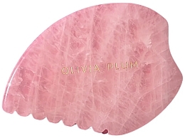 Kup Kamień gua sha, różowy - Olivia Plum Pink Contour Gua Sha