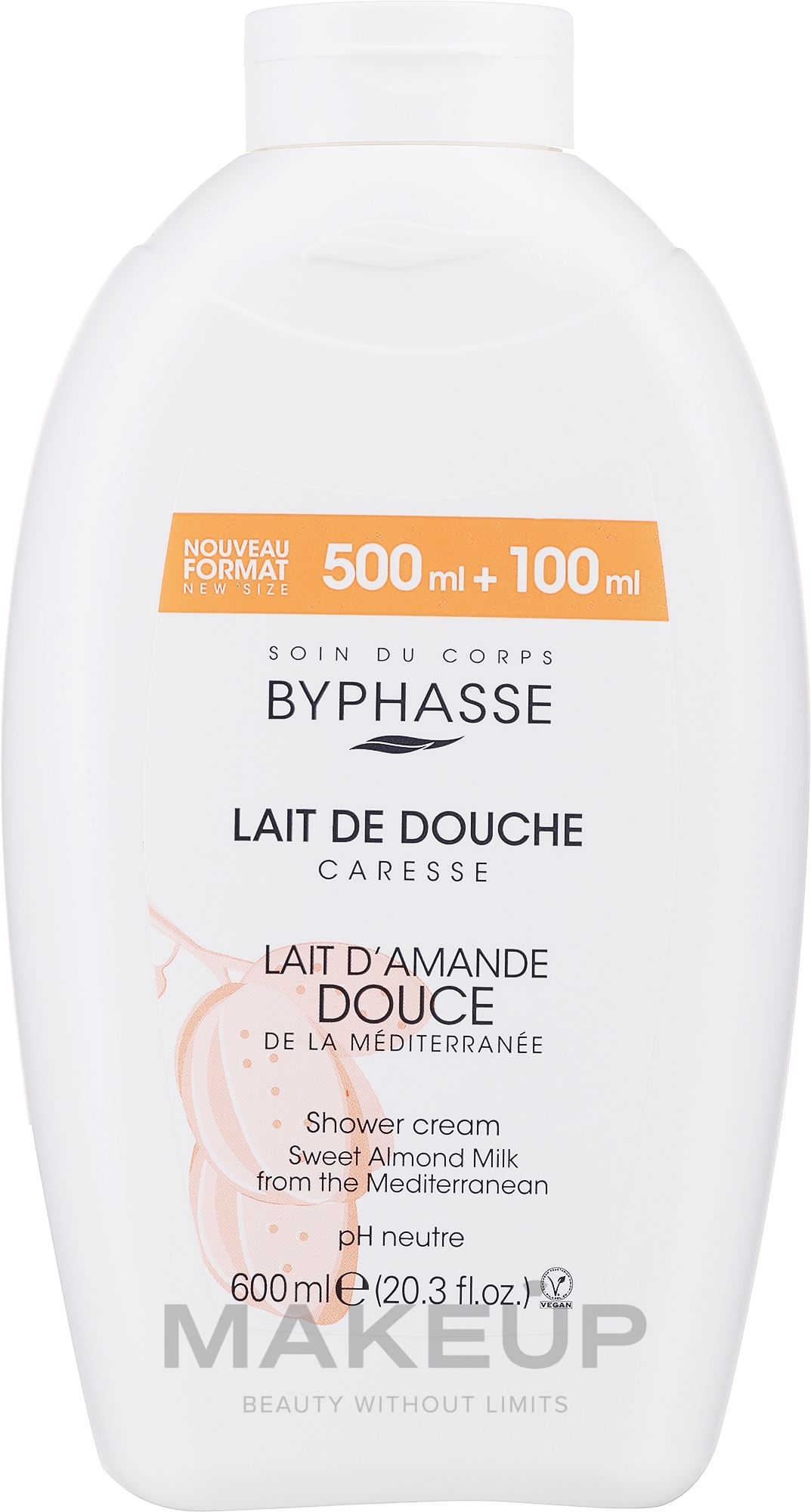 Mleczko pod prysznic Mleczko migdałowe - Byphasse Caresse Shower Cream — Zdjęcie 600 ml