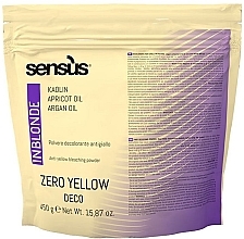 Kup Puder do rozjaśniania włosów z efektem przeciwdziałającym żółknięciu - Sensus Inblonde Zero Yellow Deco