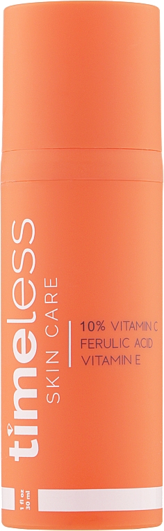 Serum do twarzy z witaminami C i E oraz kwasem ferulowym - Timeless Skin Care 10% Vitamin C + E Ferulic Acid Serum — Zdjęcie N1