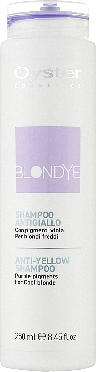 Szampon neutralizujący żółty odcień włosów - Oyster Cosmetics Blondye Anti-Yellow Shampoo — Zdjęcie N1
