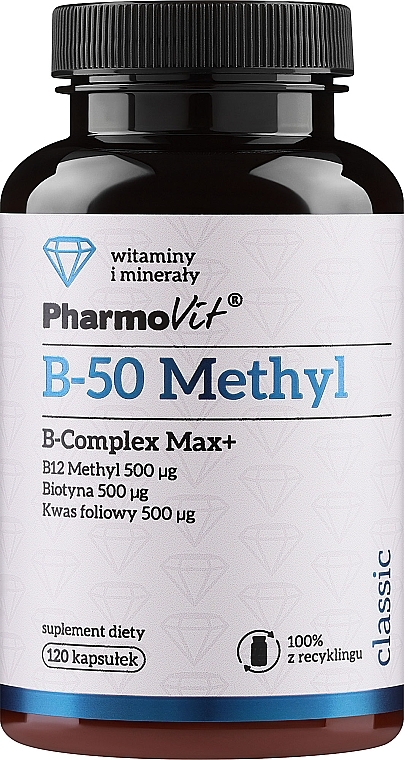 Suplement diety B-Complex Max+ - Pharmovit Classic B-50 Methyl B-complex — Zdjęcie N1