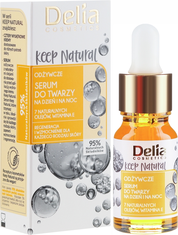 Odżywcze serum do twarzy na dzień i na noc - Delia Cosmetics Keep Natural Nourishing Serum — Zdjęcie N1