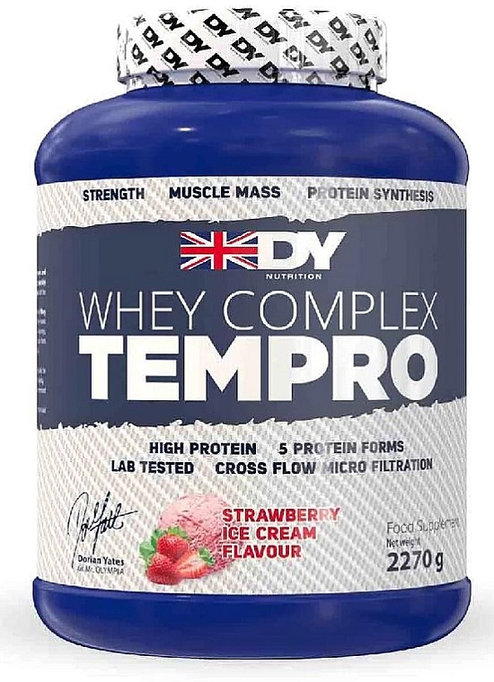 Kompleks białek truskawkowych - DY Nutrition Whey Complex Tempro Strawberry — Zdjęcie N1
