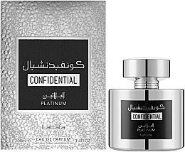 Lattafa Perfumes Confidential Platinum - Woda perfumowana — Zdjęcie N2