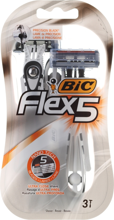 Jednorazowa maszynka do golenia dla mężczyzn - Bic Flex 5 Dispo — Zdjęcie N1