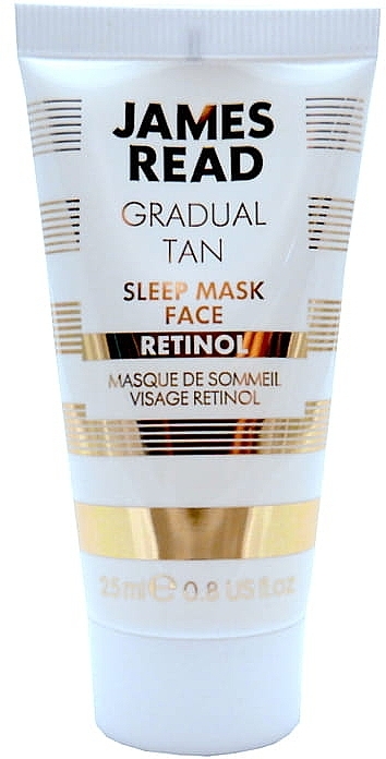 Samoopalająca maska do twarzy na noc z retinolem - James Read Sleep Mask Face Retinol Gradual Tan Travel Size — Zdjęcie N1