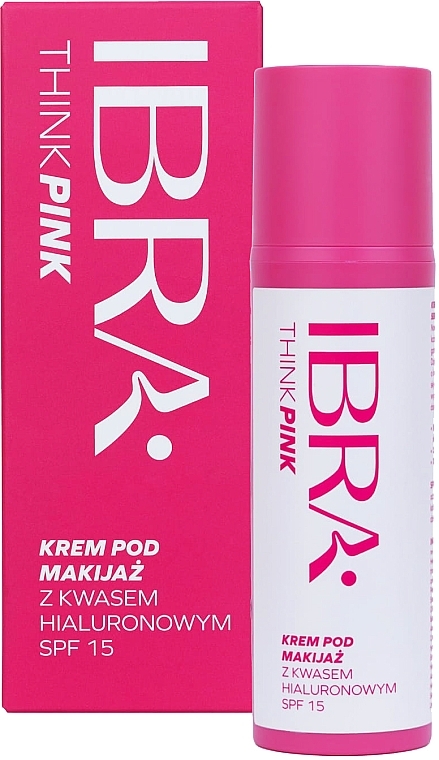 Krem pod makijaż z kwasem hialuronowym - Ibra Think Pink SPF15 — Zdjęcie N1