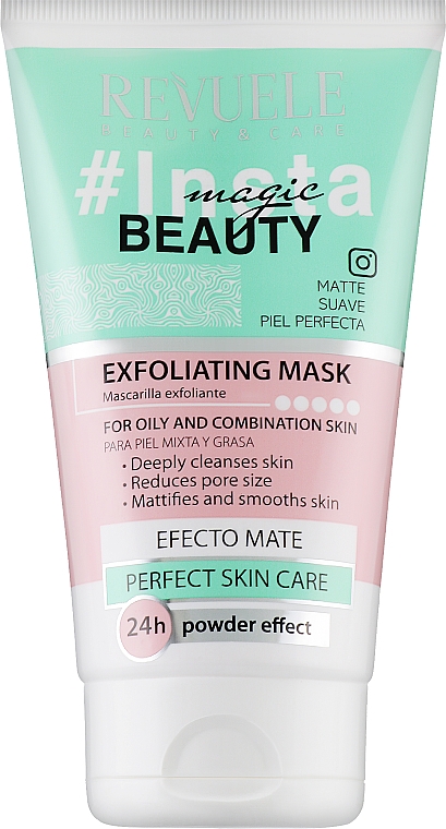 Matująco-złuszczająca maska do tłustej i mieszanej skóry twarzy - Revuele Insta Magic Beauty Exfoliating Mask — Zdjęcie N1