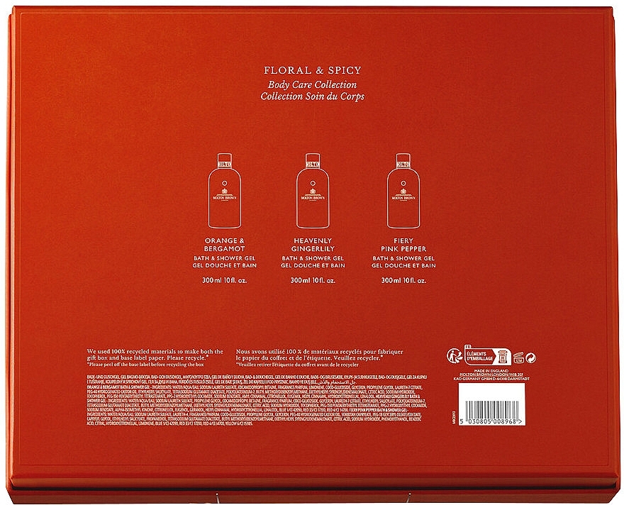 Molton Brown Floral & Spicy Body Care Gift Set - Zestaw (sh/gel/3x300ml) — Zdjęcie N2