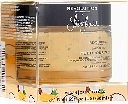 Kup Rozświetlająca maska do twarzy - Makeup Revolution Skincare X Jake Jamie Feed Your Face Coconut, Mango & Chia Seed Mask 