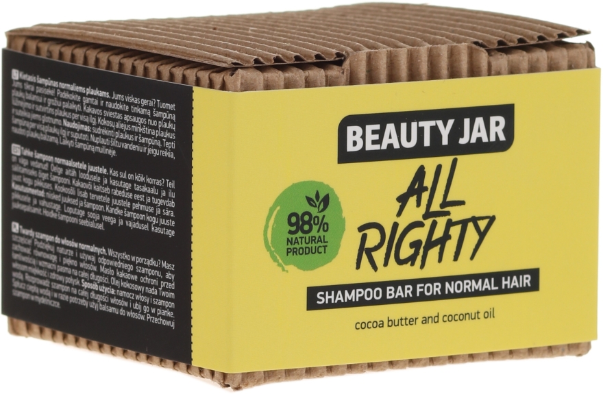 Szampon do włosów normalnych z olejem kokosowym i kakao - Beauty Jar Hair Care All Righty Shampoo — Zdjęcie N1