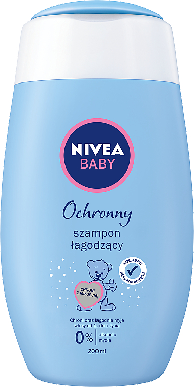 Ochronny szampon łagodzący do włosów dla dzieci - NIVEA BABY Soothing Hypoallergenic Shampoo — Zdjęcie N1