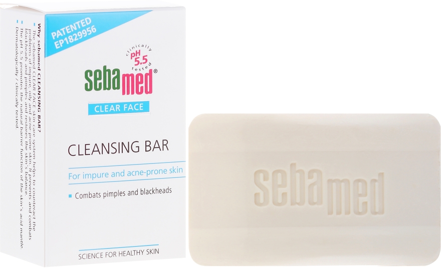 Oczyszczające mydło w kostce do twarzy - Sebamed Clear Face Cleansing Bar — Zdjęcie N1