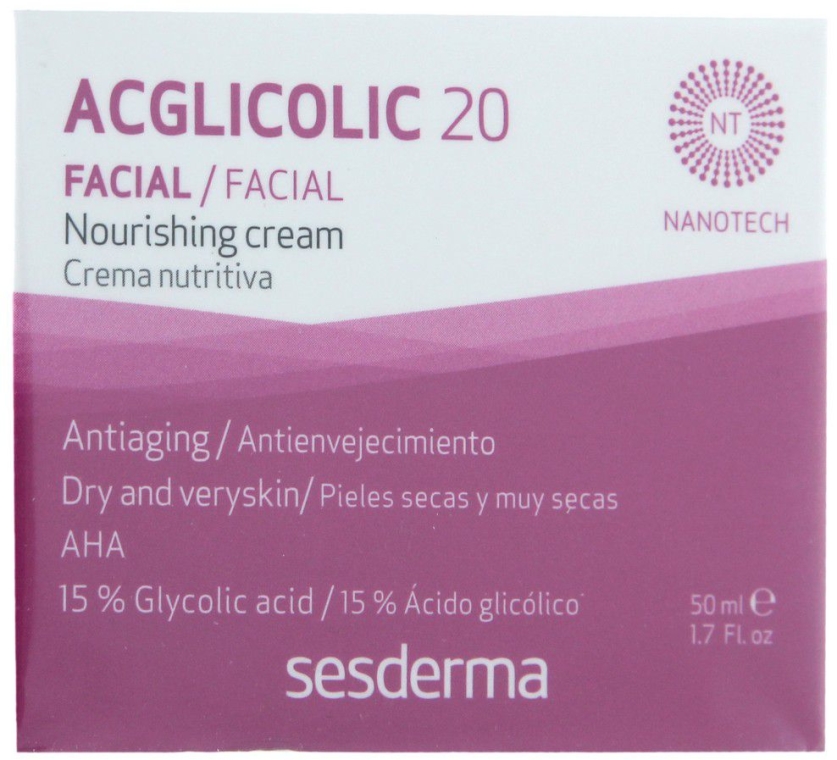 Odżywczy krem przeciwstarzeniowy - SesDerma Laboratories Acglicolic 20 Nourishing Cream