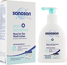 Kup Hipoalergiczny płyn do kąpieli od 1. dnia życia - Sanosan Baby Pure & Sensitive Head-to-Toe Wash Lotion
