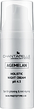 Kup Odmładzający krem rozjaśniający na noc - Chantarelle Agemelan Holistic Night Cream pH 4.5