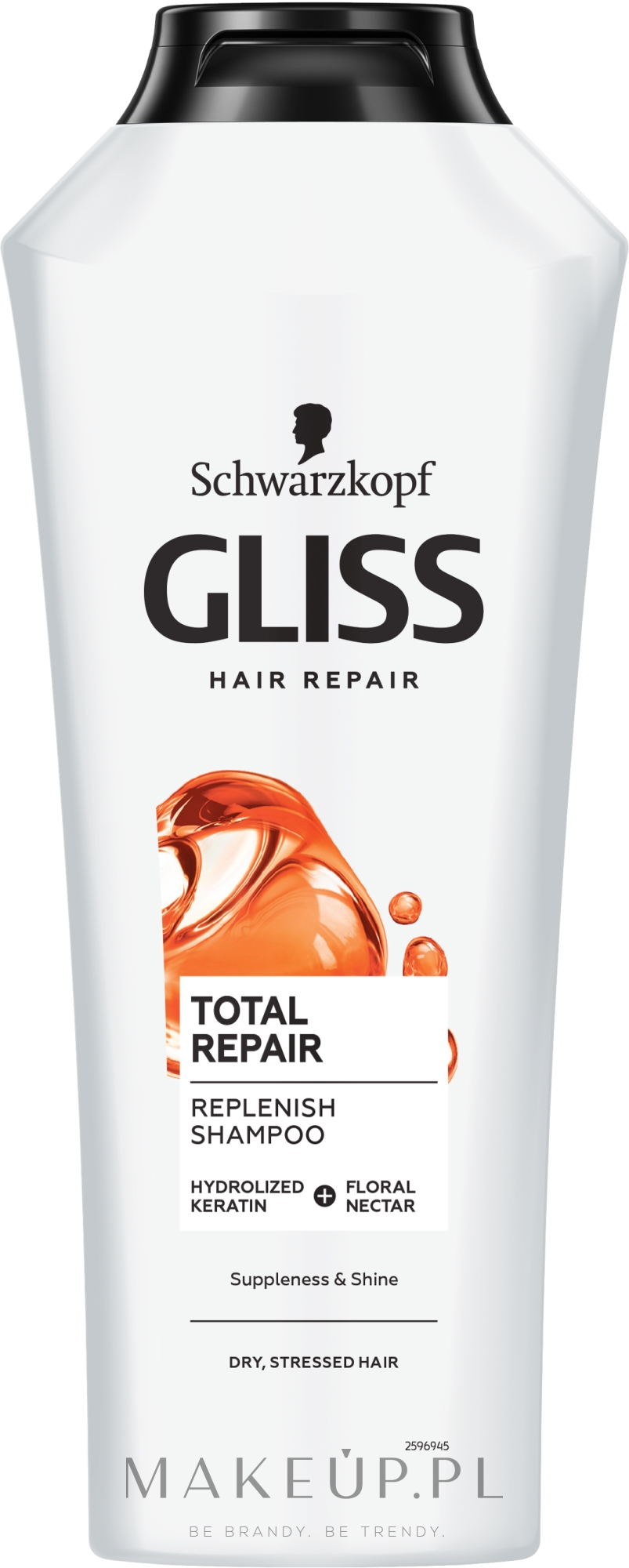 Szampon Total Repair do suchych i zniszczonych włosów - Gliss Kur Total Repair Shampoo — Zdjęcie 400 ml