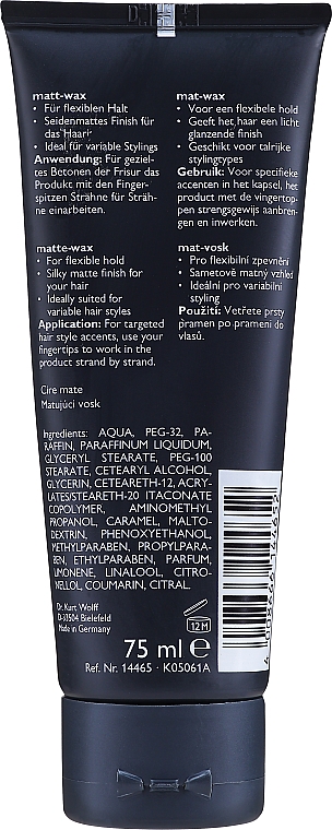 Matowy wosk do włosów dla mężczyzn - Alcina For Men Matt-Wax — Zdjęcie N2