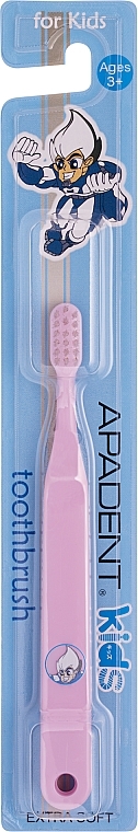 Szczoteczka do zębów dla dzieci od 3 lat, różowa - Sangi Apadent Kids Extra Soft Toothbrush — Zdjęcie N1