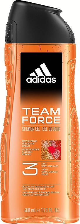 Adidas Team Force Shower Gel 3-In-1 - Żel pod prysznic — Zdjęcie N3